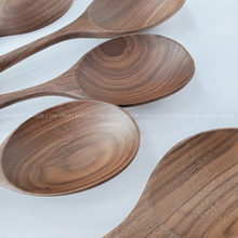 Load image into Gallery viewer, Spoon - Large Walnut Wooden Spoon - Kitchen Serving Utensils