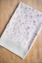 Load image into Gallery viewer, Flower Meadow Towel, Handprinted Cotton Kitchen Towel