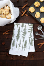 Load image into Gallery viewer, Redwood Christmas Trees Tea Towel