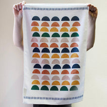 Load image into Gallery viewer, Geo Boho Crescent Dish Towel- 16''x24'': Folded Packaging