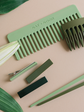 Load image into Gallery viewer, NAT + NOOR - Hair Comb | Wide Toothed | Kiwi Green | Susatinable