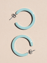 Load image into Gallery viewer, Light Green Hoop Earrings | Large size