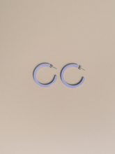 Load image into Gallery viewer, Nora Blue Ocean Medium Hoop Earrings