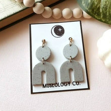 Load image into Gallery viewer, Museology Co. - Ann- Arch Dangle Earrings: Matte black