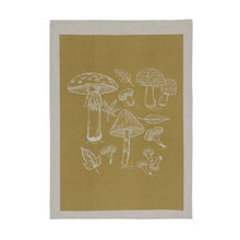 Load image into Gallery viewer, Raine & Humble - Tea Towel - Mushroom Waffle - Yellow