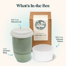 Load image into Gallery viewer, Nova Ceramics Travel Mugs - Emerald 12oz Ceramic Travel Mug – Reusable & Stylish