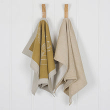 Load image into Gallery viewer, Raine & Humble - Tea Towel - Mushroom Waffle - Yellow