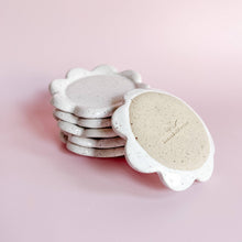 Load image into Gallery viewer, SarahBeePottery - The Mini Petal Ceramic Dish Speckled White