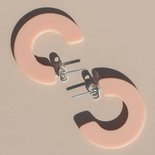 Load image into Gallery viewer, NAT + NOOR - Ray | Petal | Pink Hoop Earrings | New Thinner Style