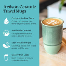 Load image into Gallery viewer, Nova Ceramics Travel Mugs - Emerald 12oz Ceramic Travel Mug – Reusable & Stylish
