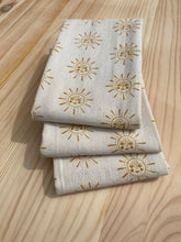 Load image into Gallery viewer, Sun Kitchen Towel, Handprinted Kitchen Towel