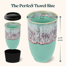 Load image into Gallery viewer, Nova Ceramics Travel Mugs - Nebula Ceramic Travel Mug – 12oz with Lid & Sleeve