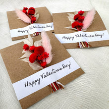 Load image into Gallery viewer, CA Studios - Happy Valentine's Day Mini Dried Floral Bouquet Card