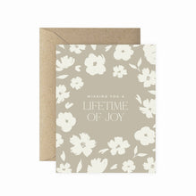 Load image into Gallery viewer, Paper Anchor Co. - Lifetime of Joy Greeting Card | Wedding Congratulations