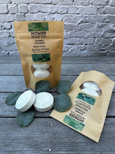Load image into Gallery viewer, Potager Soap Company - Shower Steamer - Menthol Eucalyptus - 2 pk