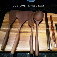 Load image into Gallery viewer, Spoon - Large Walnut Wooden Spoon - Kitchen Serving Utensils