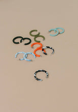 Load image into Gallery viewer, Nora Blue Ocean Medium Hoop Earrings