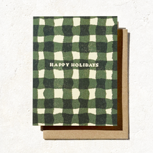 Load image into Gallery viewer, Daydream Prints - Merry Christmas Card | Green Plaid | Classic Holiday Card