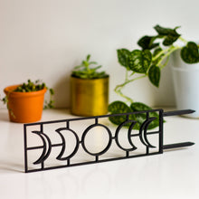 Load image into Gallery viewer, Pine & Sprout - Moon Phase Houseplant Trellis: Large / Black
