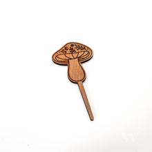 Load image into Gallery viewer, Wildewood Handcrafted Goods - Mushroom Engraved Wood Plant Marker