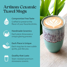 Load image into Gallery viewer, Nova Ceramics Travel Mugs - Nebula Ceramic Travel Mug – 12oz with Lid & Sleeve