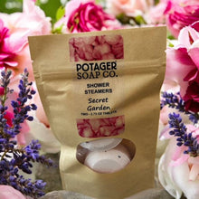 Load image into Gallery viewer, Potager Soap Company - Shower Steamer - Secret Garden - 2 pk