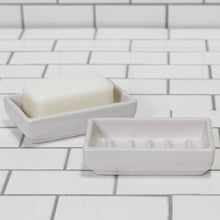 Load image into Gallery viewer, Matte White Ceramic Soap Dish