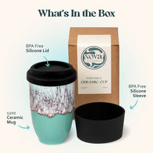 Load image into Gallery viewer, Nova Ceramics Travel Mugs - Nebula Ceramic Travel Mug – 12oz with Lid & Sleeve