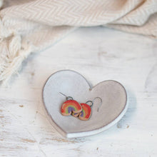 Load image into Gallery viewer, Gravesco Pottery - Handmade Heart-Shaped Trinket Dish in Cream VALENTINE'S DAY