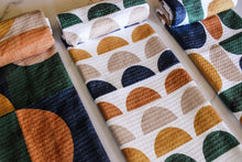 Load image into Gallery viewer, Geo Boho Crescent Dish Towel- 16''x24'': Folded Packaging