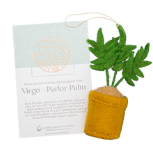 Load image into Gallery viewer, Global Goods Partners - Plant Ornament Astrology Signs With Card: Virgo / Parlor Palm