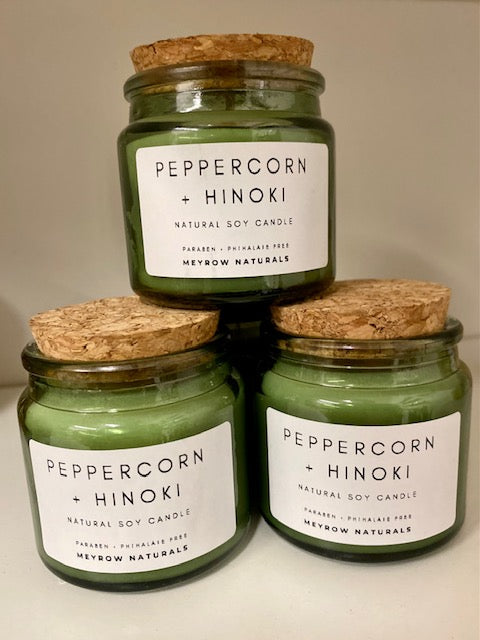 Peppercorn + Hinoki 3oz Soy Candle