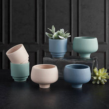 Load image into Gallery viewer, Modern Planter- Sage Ceramic Pot