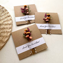 Load image into Gallery viewer, CA Studios - Love You Bunches Mini Orange Dried Floral Bouquet Card