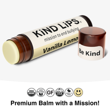 Load image into Gallery viewer, Vanilla Lemon Organic Lip Balm Kind Lips