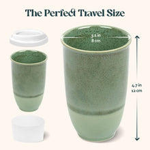 Load image into Gallery viewer, Nova Ceramics Travel Mugs - Emerald 12oz Ceramic Travel Mug – Reusable & Stylish