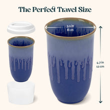 Load image into Gallery viewer, Nova Ceramics Travel Mugs - Neptune Ceramic Travel Mug – 12oz with Lid & Sleeve