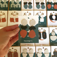 Load image into Gallery viewer, Museology Co. - Mary- Geometric Dangle Earrings: Speckled espresso