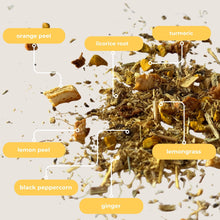 Load image into Gallery viewer, Tea with Tae - Turmeric Ginger Mini Tea Tube (5 tea bags)