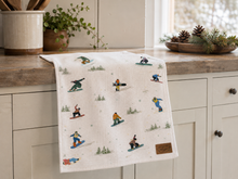 Load image into Gallery viewer, Artsy Em - Snowboarder Bliss Tea Towel
