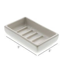 Load image into Gallery viewer, Matte White Ceramic Soap Dish