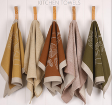 Load image into Gallery viewer, Raine & Humble - Tea Towel - Mushroom Waffle Towel Green