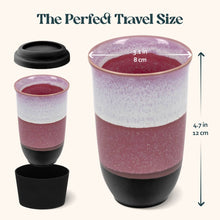 Load image into Gallery viewer, Nova Ceramics Travel Mugs - Eclipse 12oz Ceramic Travel Mug – (Includes Lid & Band)