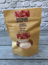 Load image into Gallery viewer, Potager Soap Company - Shower Steamer - Secret Garden - 2 pk