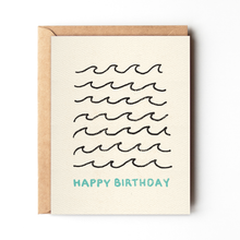 Load image into Gallery viewer, Daydream Prints - Happy Birthday Wave - Simple Beach Birthday Card
