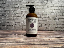 Load image into Gallery viewer, Potager Soap Company - French Lavender Hand and Body Lotion 8 oz Glass Bottle