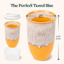 Load image into Gallery viewer, Nova Ceramics Travel Mugs - Grapefruit 12oz Ceramic Travel Mug – Reusable & Stylish