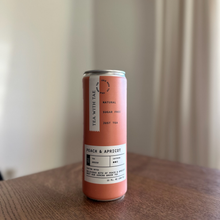 Load image into Gallery viewer, Tea with Tae - Peach & Apricot Green Iced Tea Can (12oz.) - Unsweetened