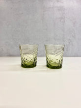 Load image into Gallery viewer, Olive Green Rocks Glass Pair
