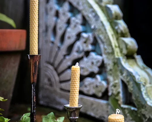 Rolled Beeswax Taper Candles